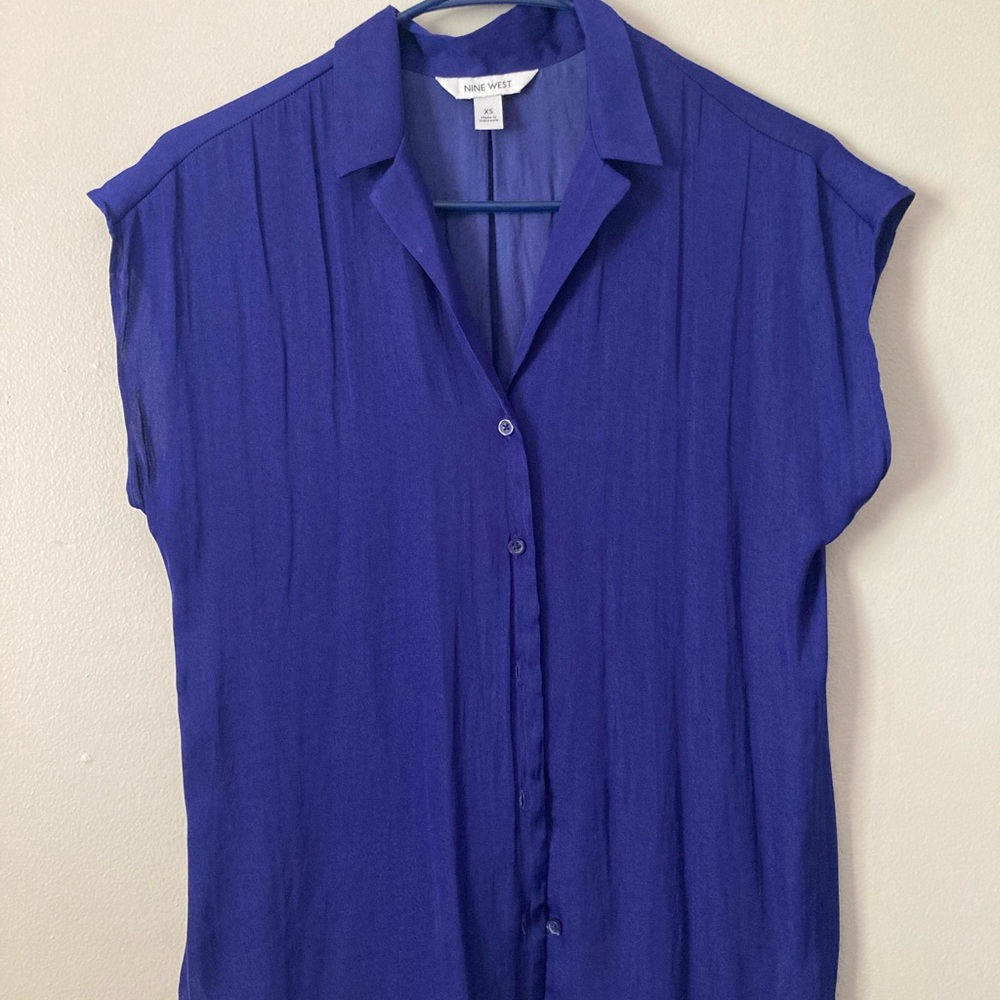Nine West Women's Purplish-Blue Top